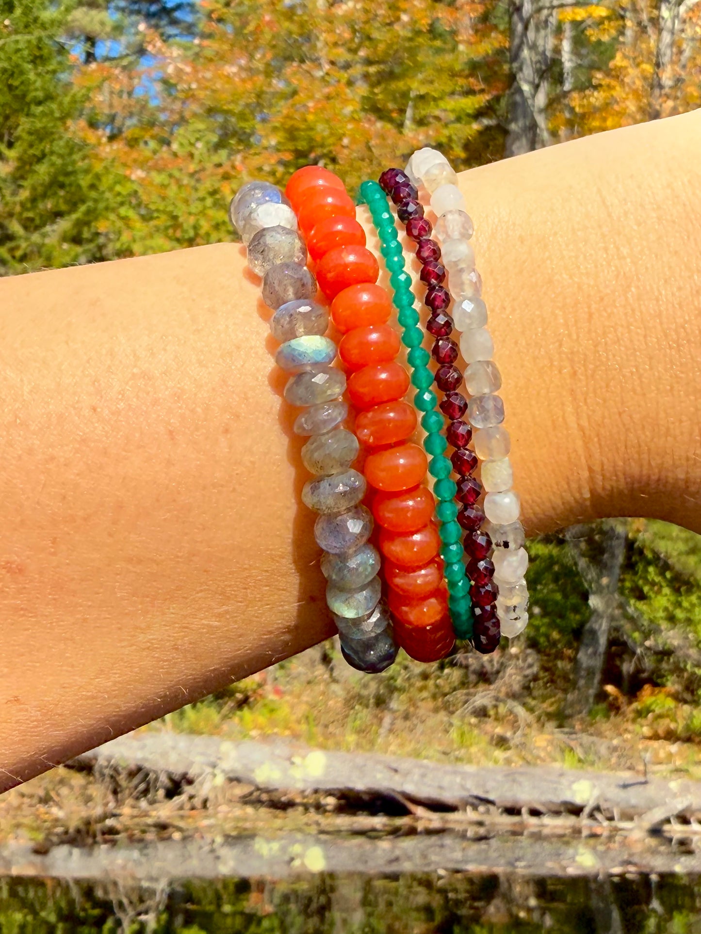 Green Onyx Faceted Bracelet
