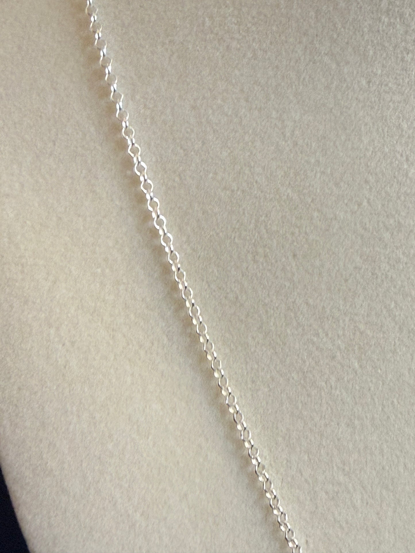 20" Adjustable Sterling Silver Rolo Chain