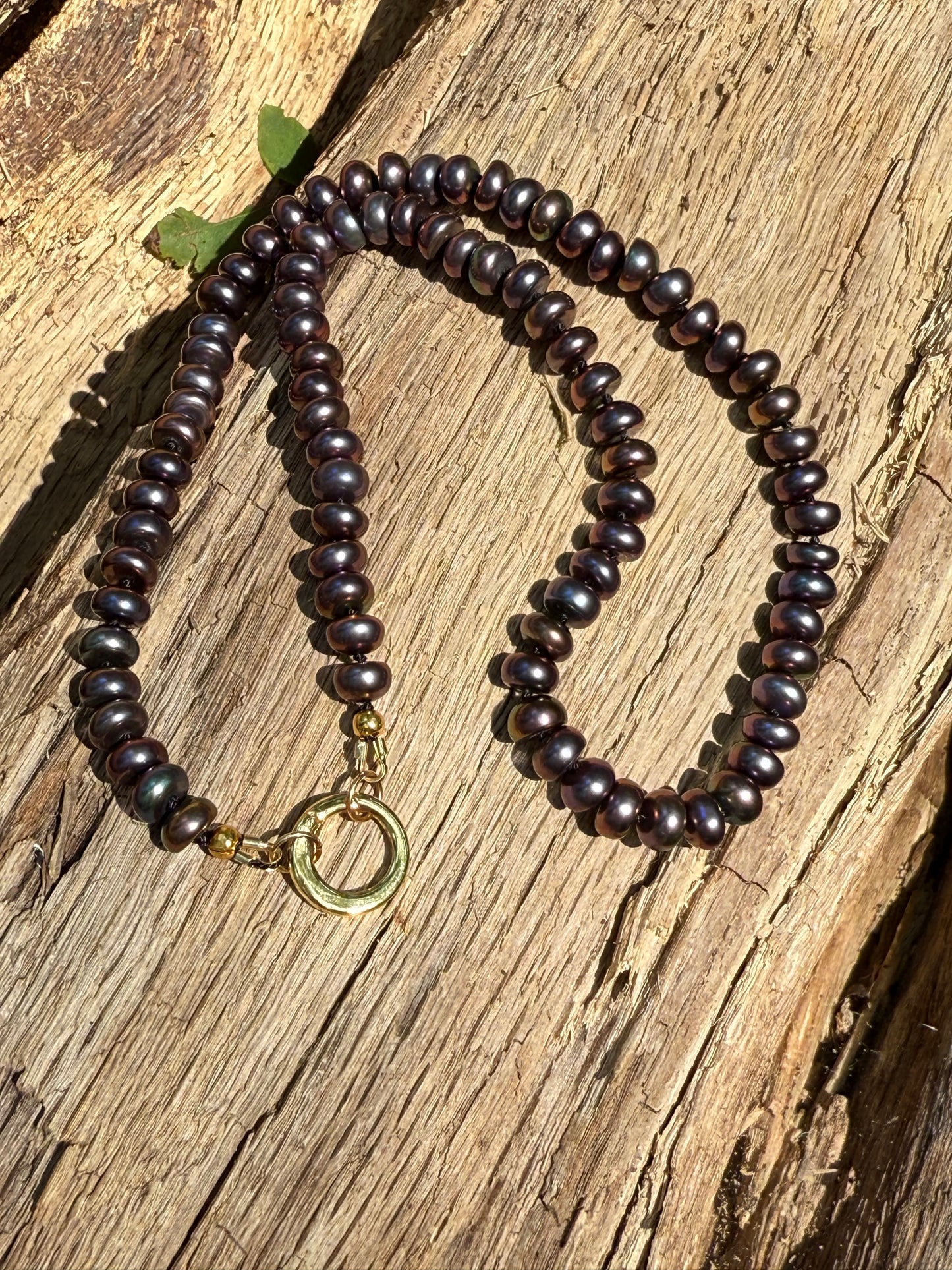 Oil Slick Pearl Necklace