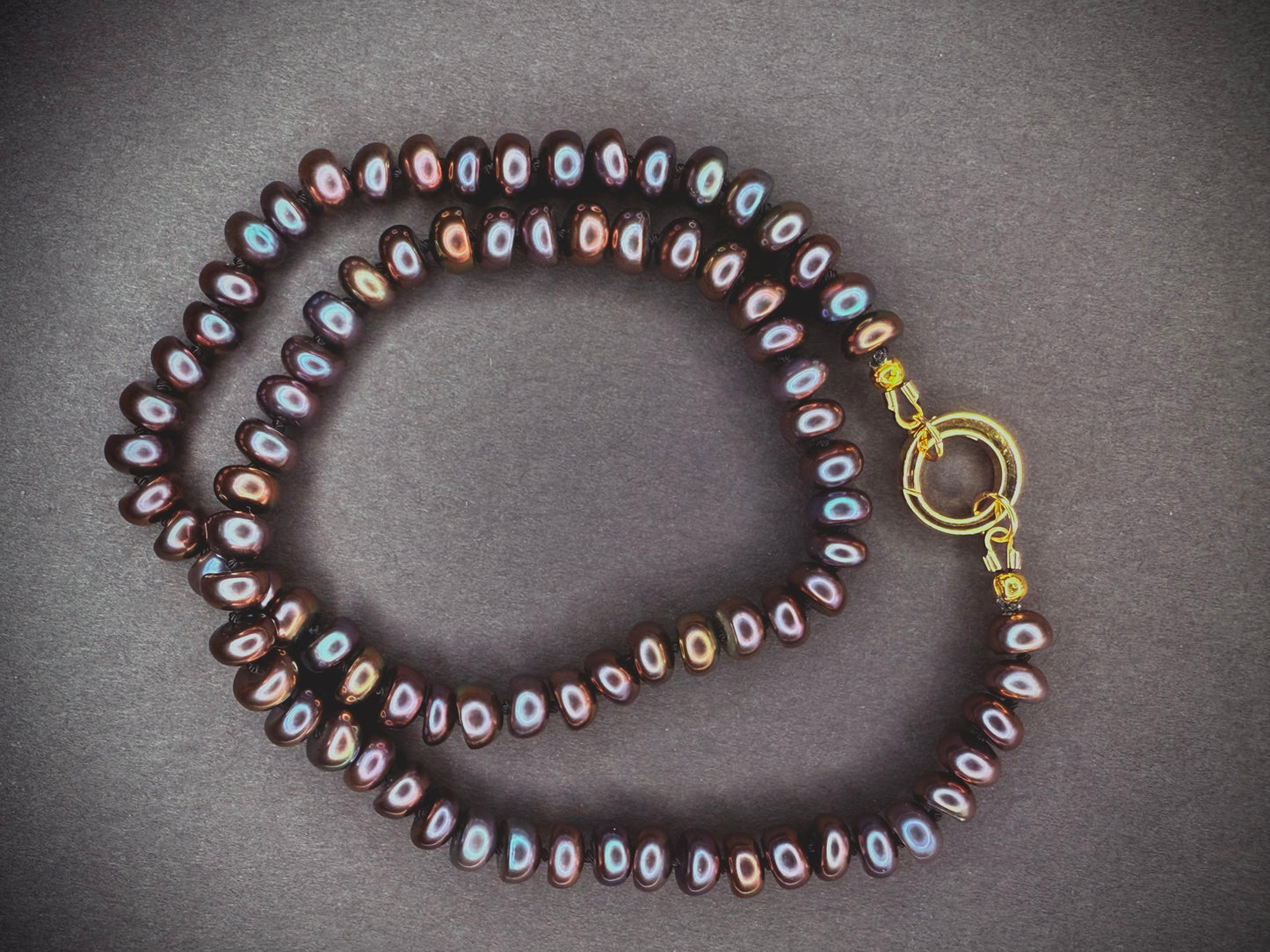 Oil Slick Pearl Necklace