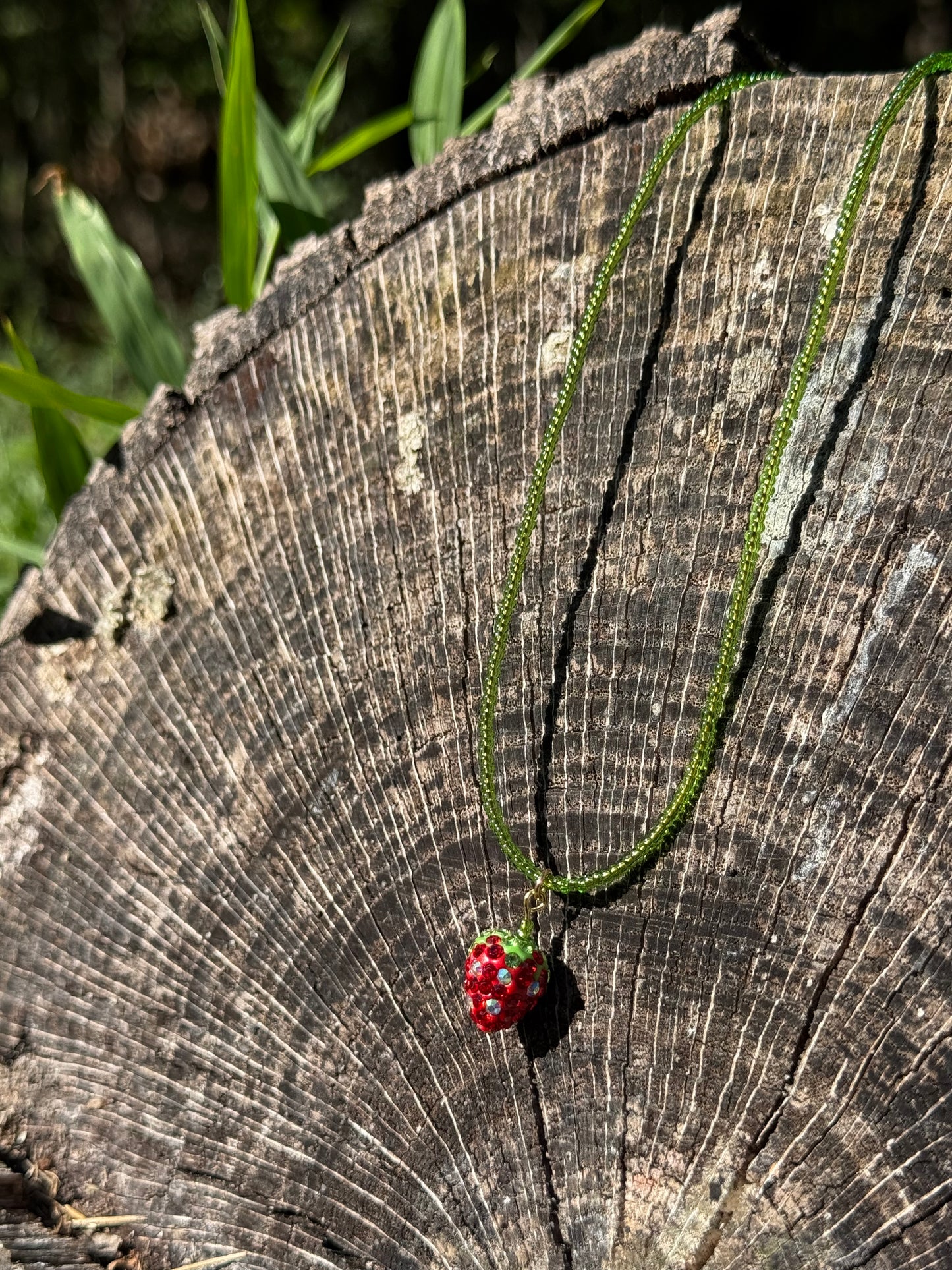 Strawberry Stem Necklace