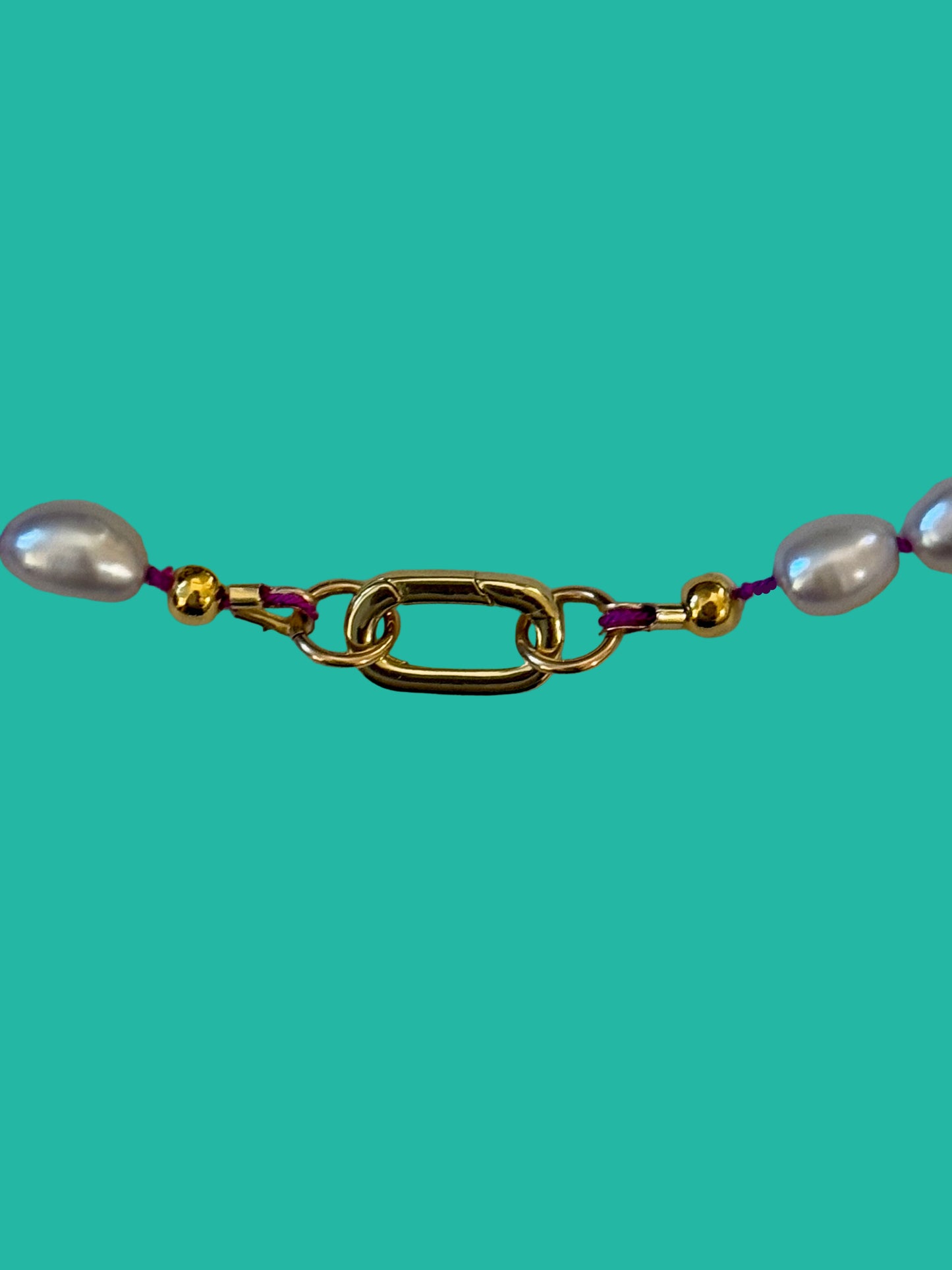 18K Gold Filled Oval Push Clasp