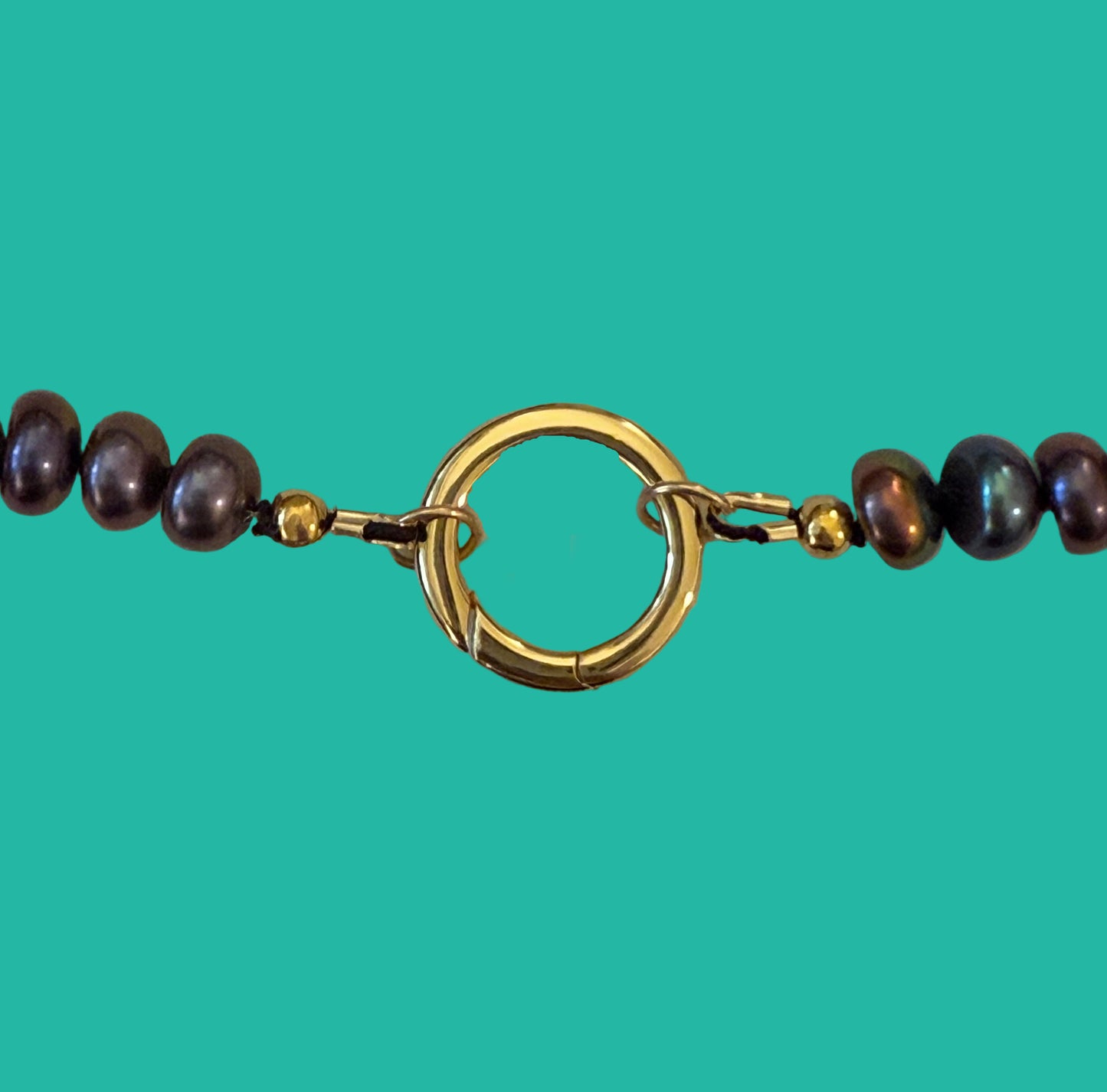 18K Gold Filled Circle Push Clasp