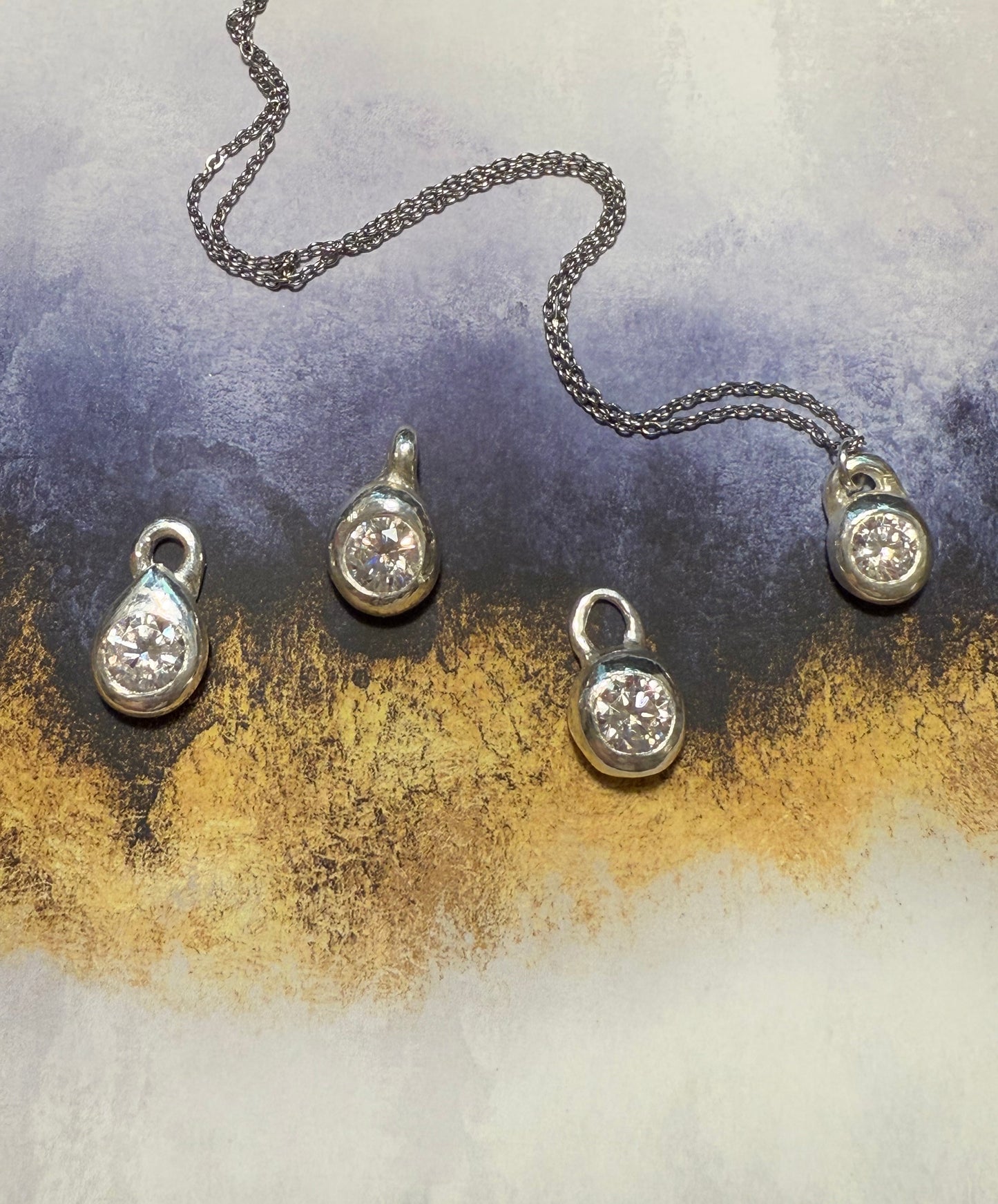 Silver Drop Charms