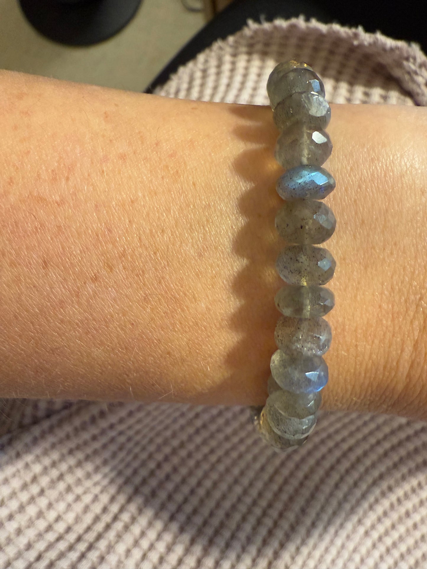 Chunky Faceted Labradorite Bracelet