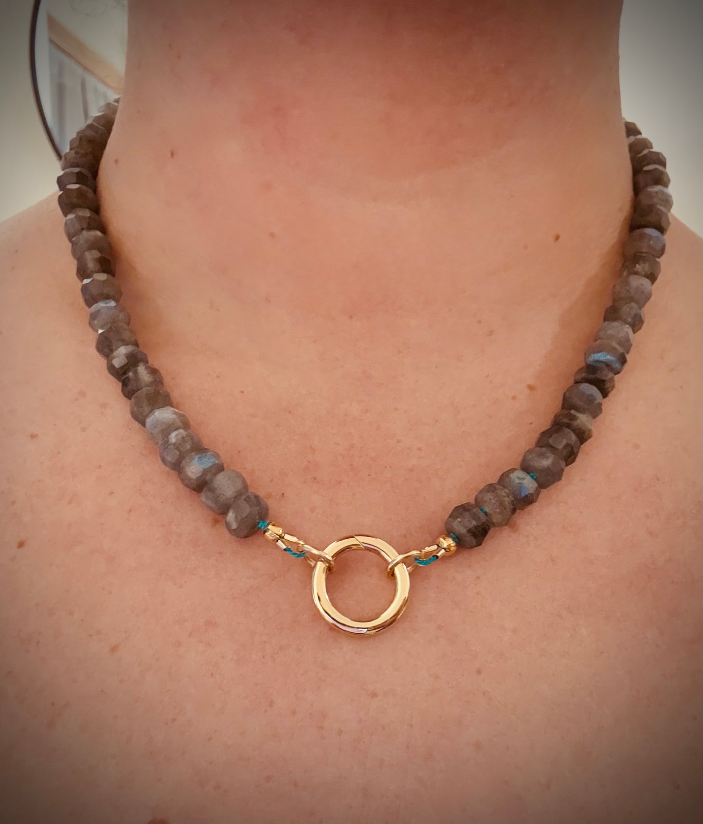 Chunky Labradorite Knotted necklace
