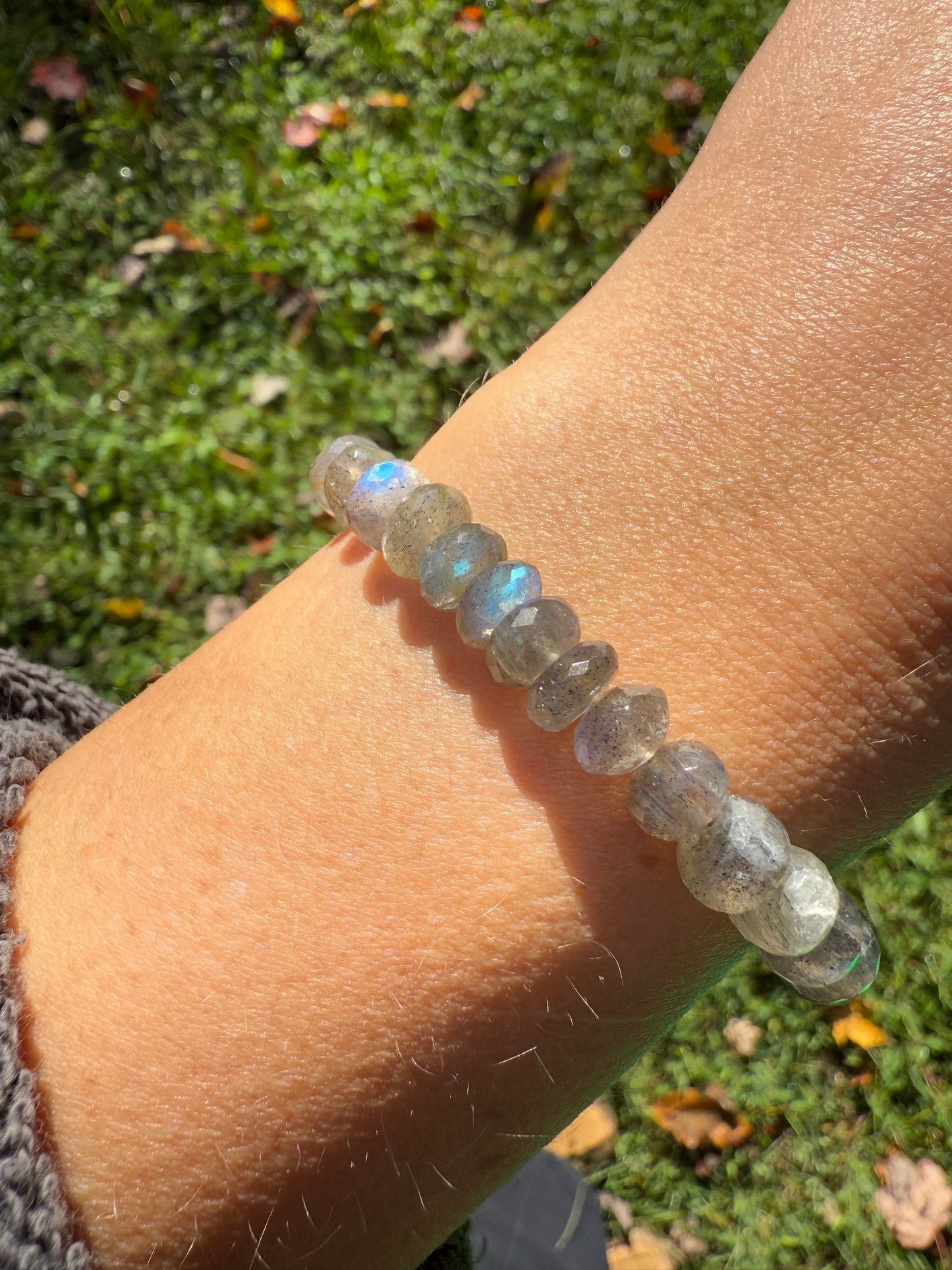 Chunky Faceted Labradorite Bracelet