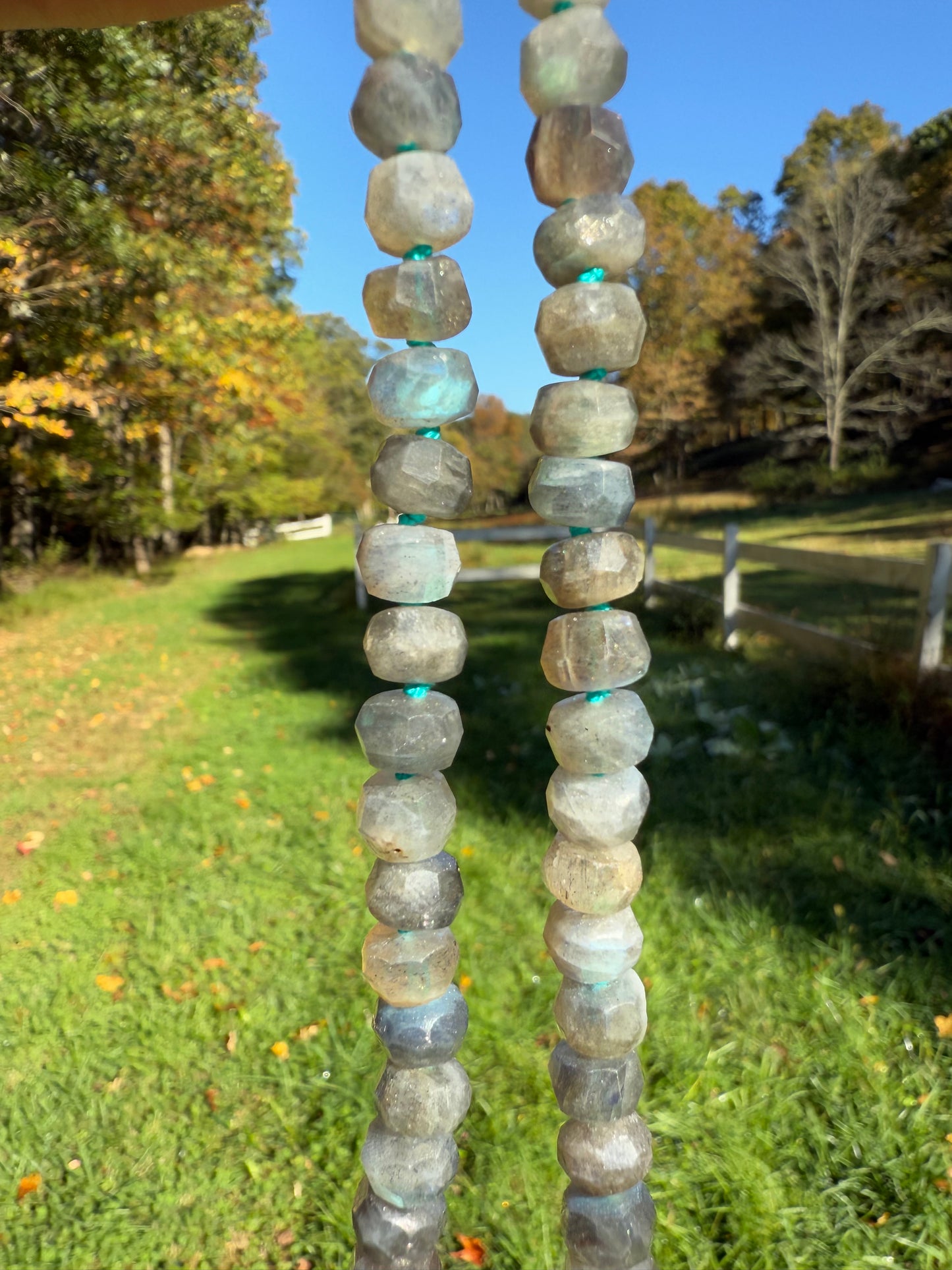 Chunky Labradorite Knotted necklace