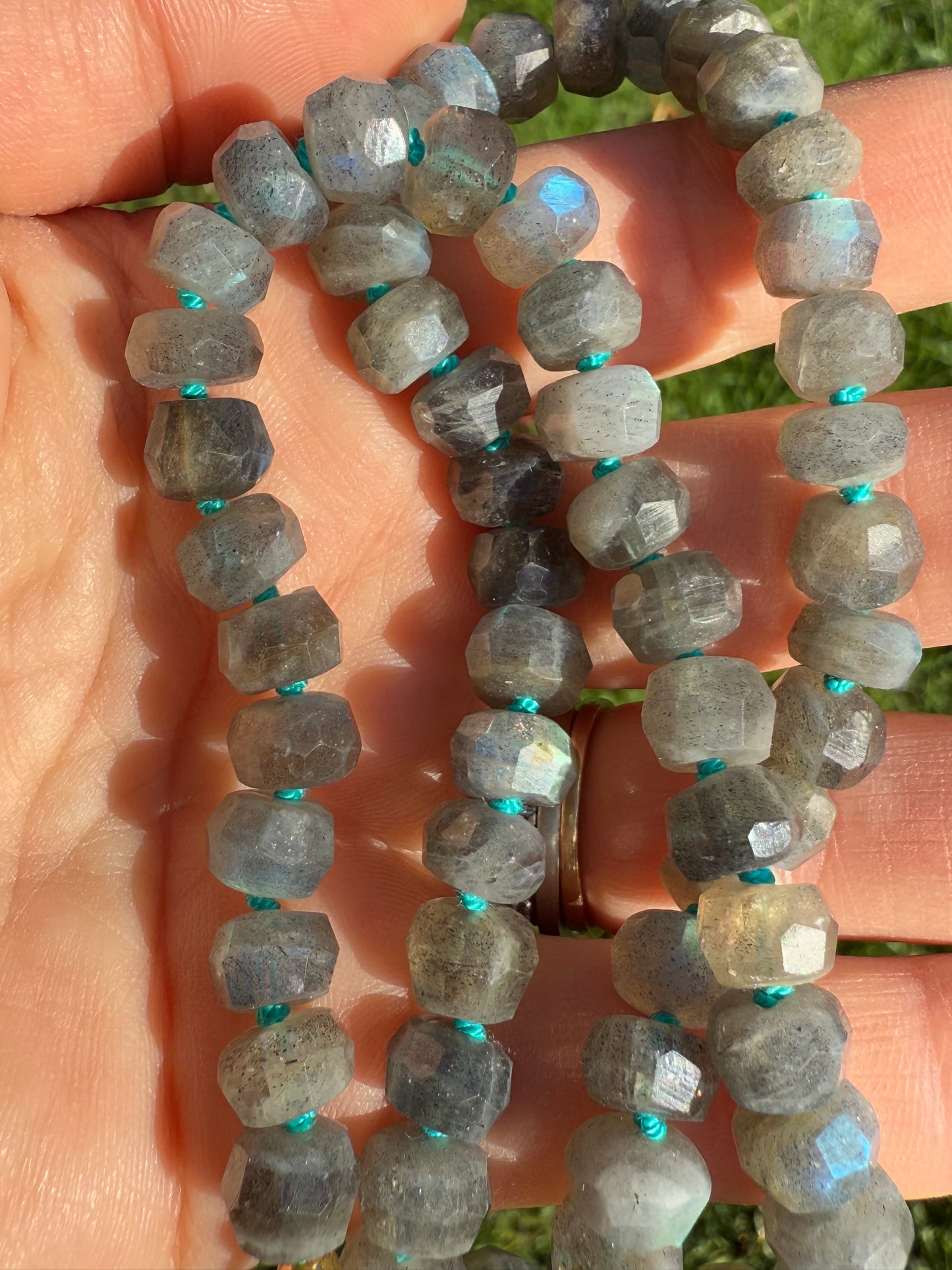 Chunky Labradorite Knotted necklace