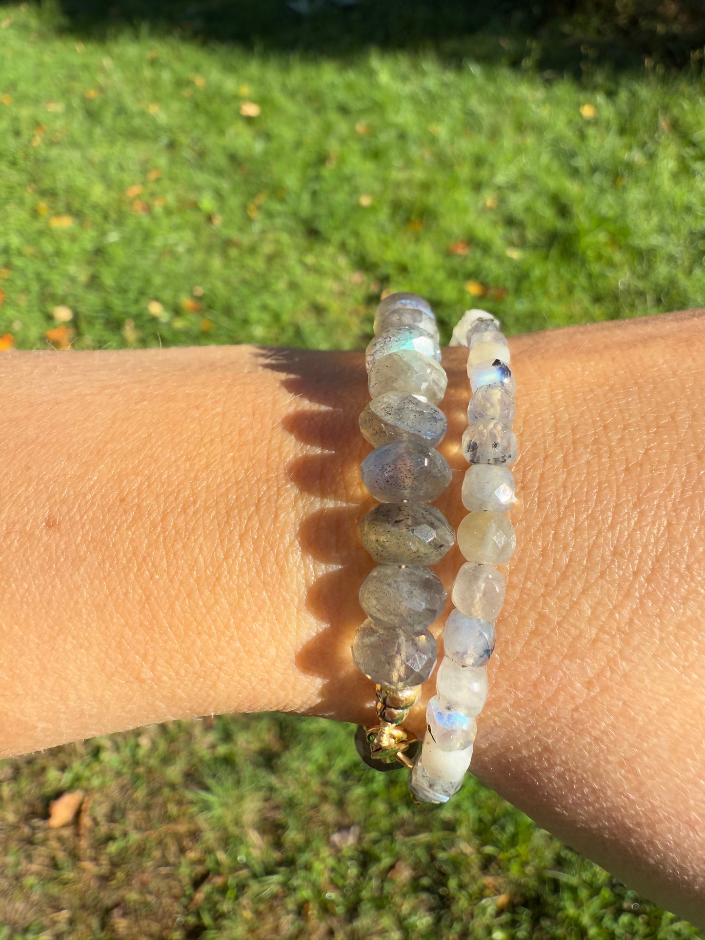 Chunky Mini Faceted Labradorite Bracelet