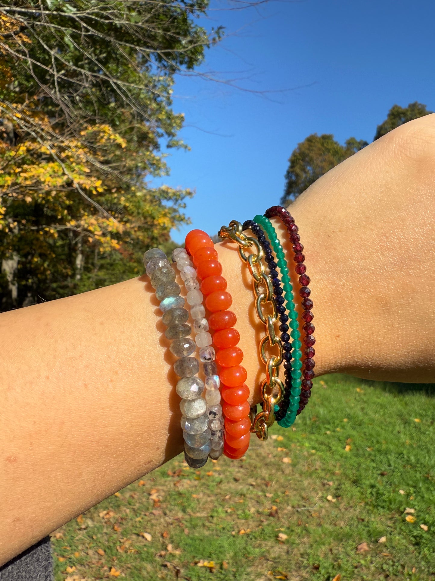 Green Onyx Faceted Bracelet