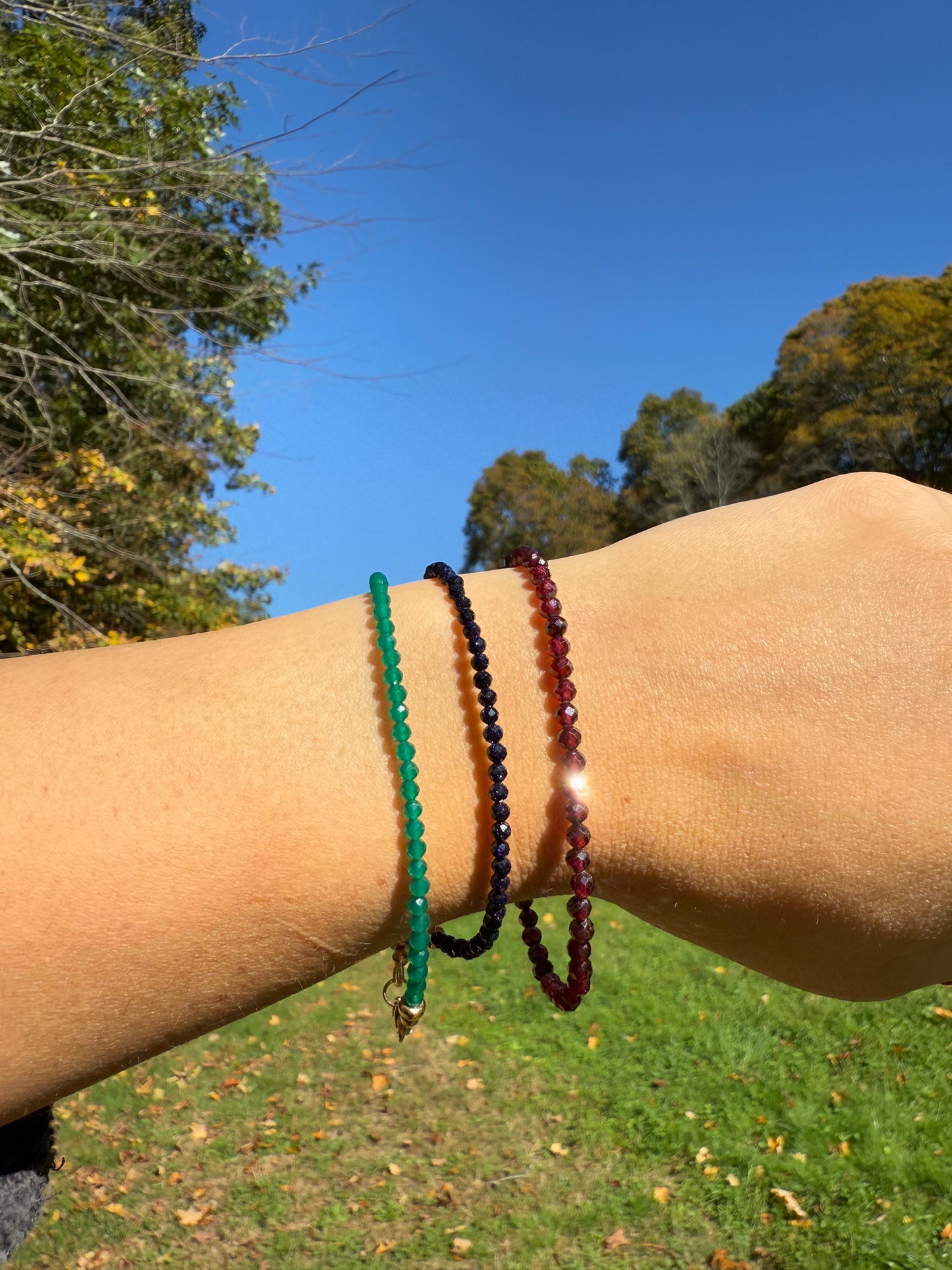 Garnet Faceted Bracelet