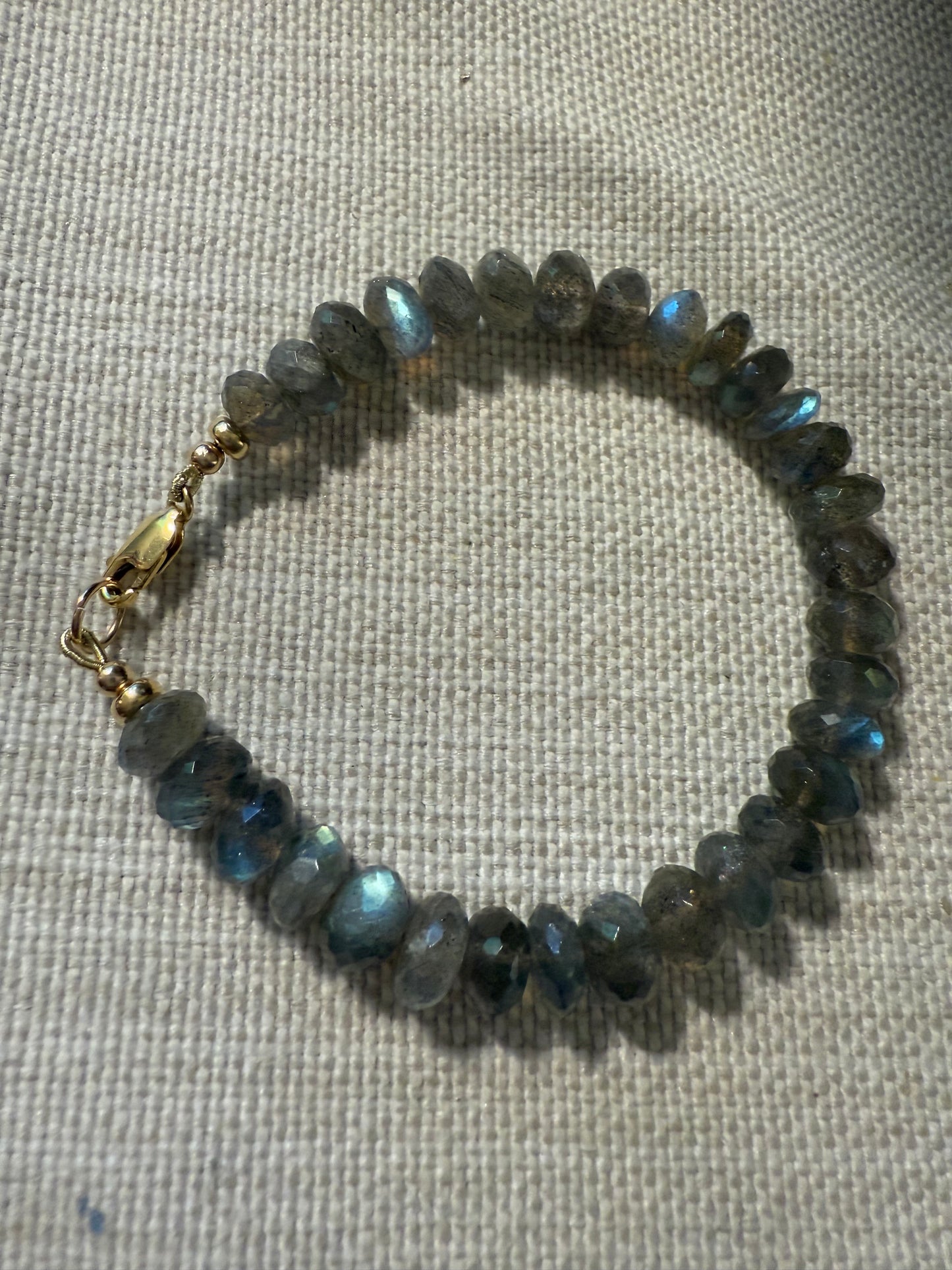 Chunky Faceted Labradorite Bracelet