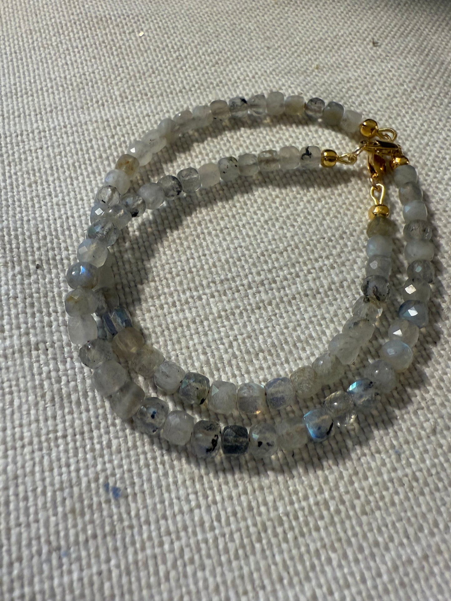 Chunky Mini Faceted Labradorite Bracelet