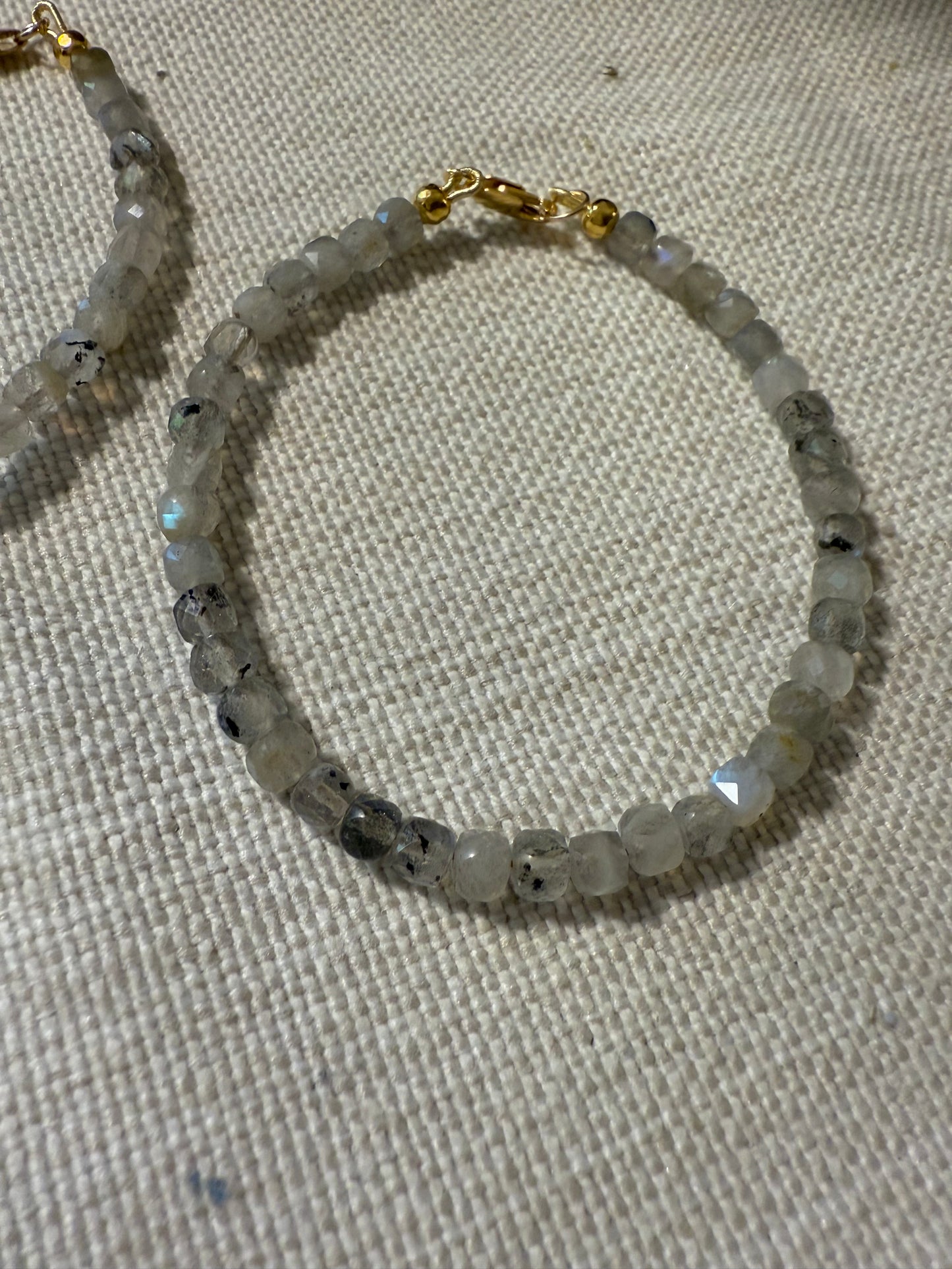 Chunky Mini Faceted Labradorite Bracelet