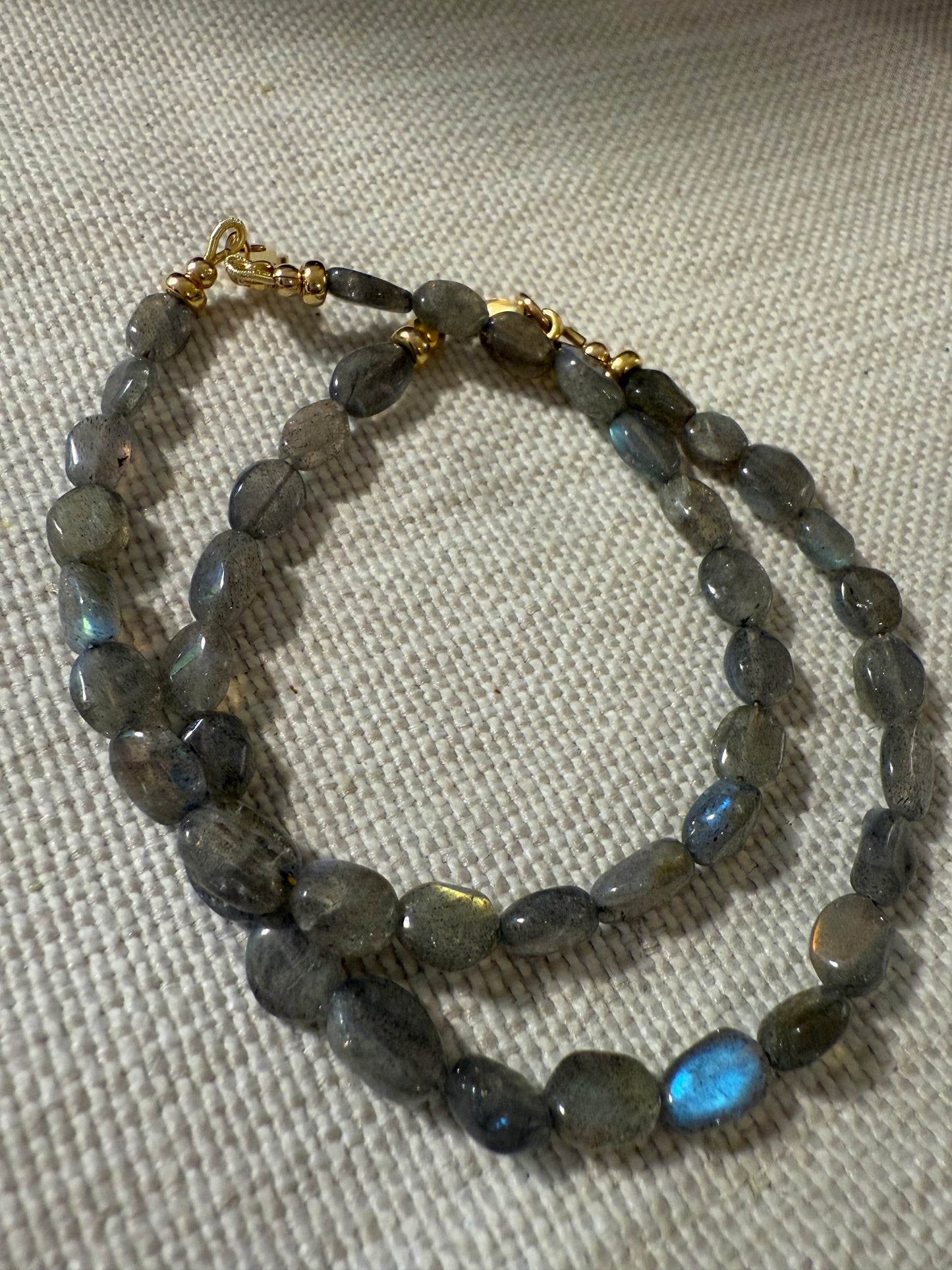 Mini Oval Labradorite Bracelet