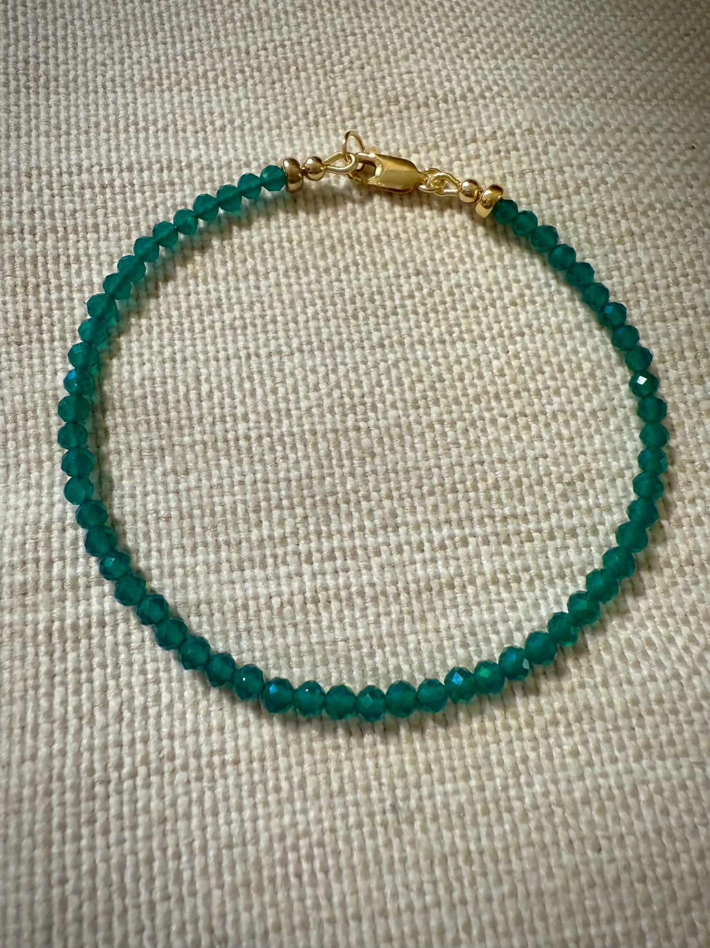 Green Onyx Faceted Bracelet