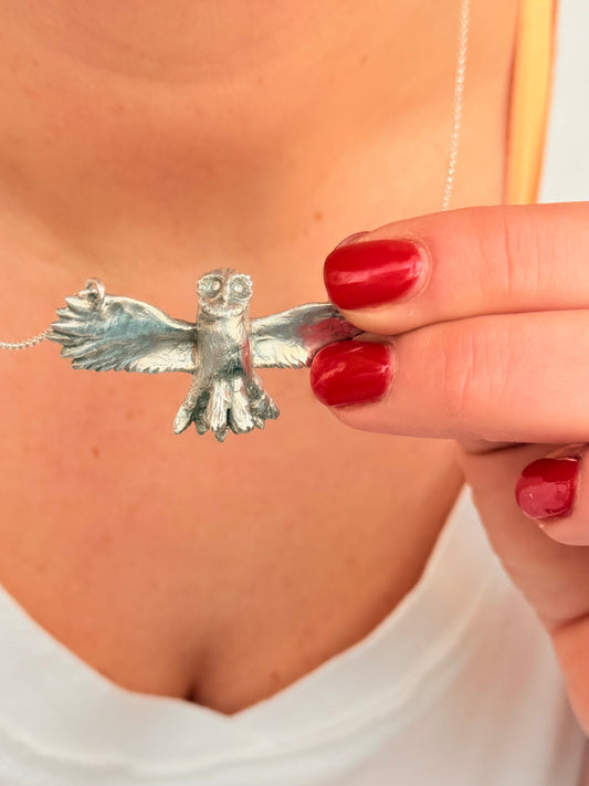 The Great Gray Sentinel (Wings Open)