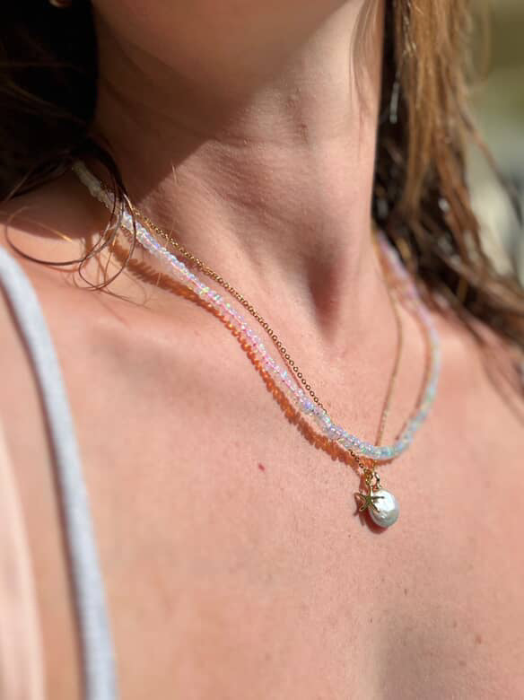 AAA Ethiopian Opal Mermaid Necklace