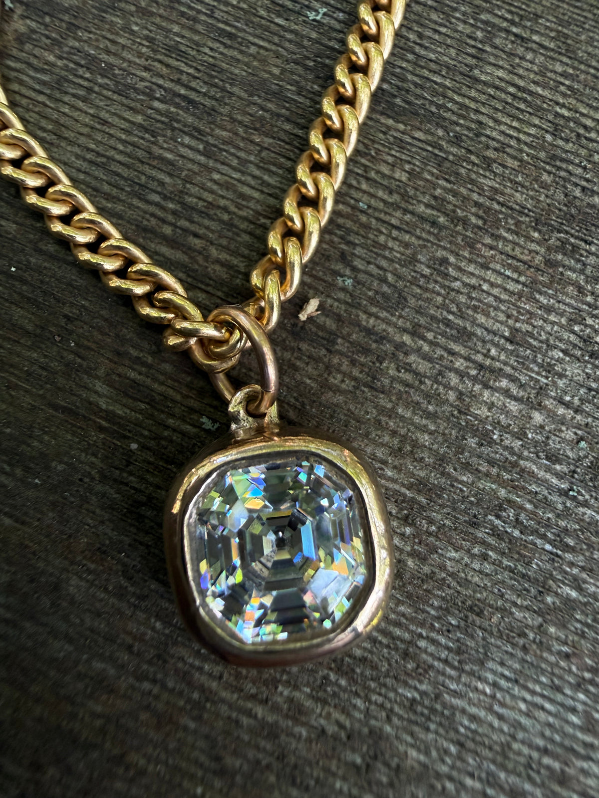 Asscher Step Cut Pendant
