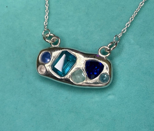 The Confetti Pendant - Indigo