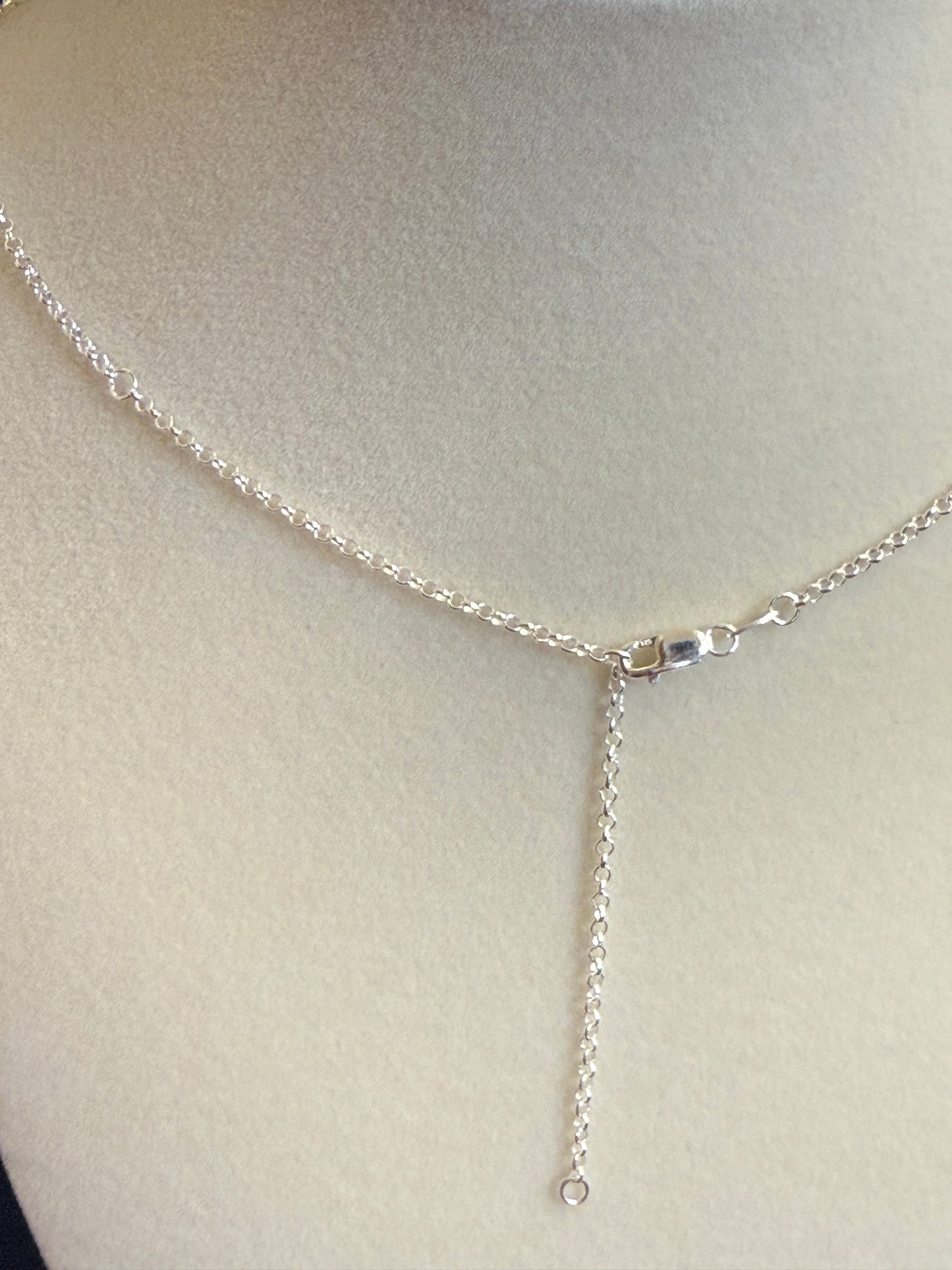 20" Adjustable Sterling Silver Rolo Chain