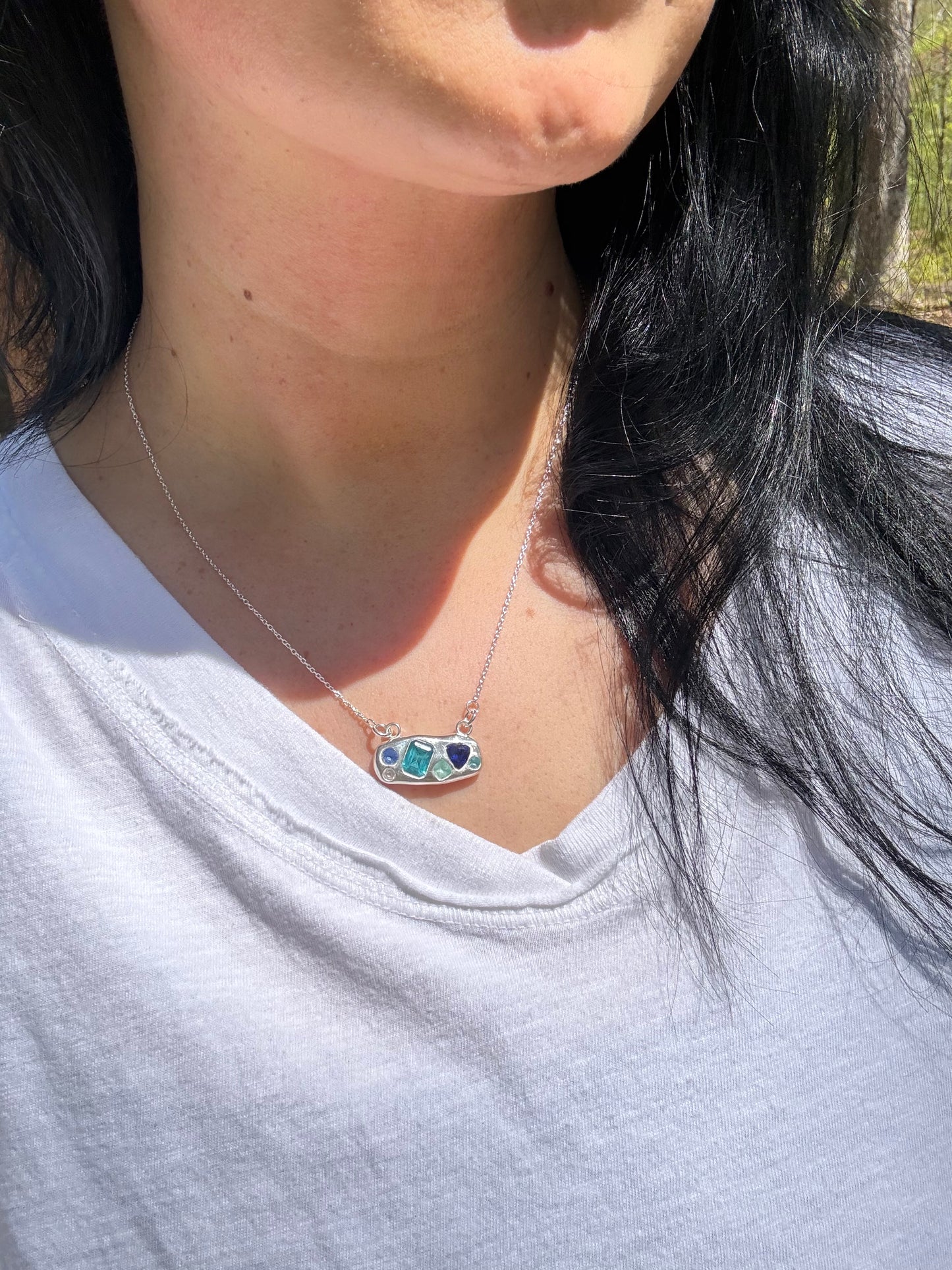 The Confetti Pendant - Indigo