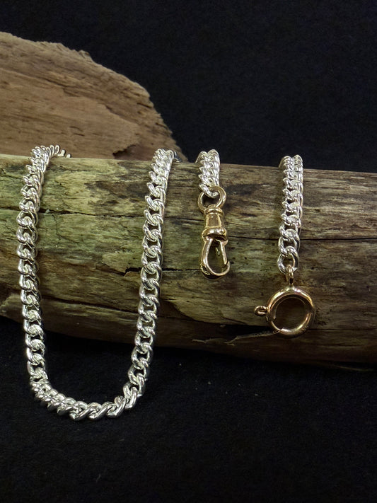 4.1mm Curb Chain (Rounded) 14K Yellow Gold