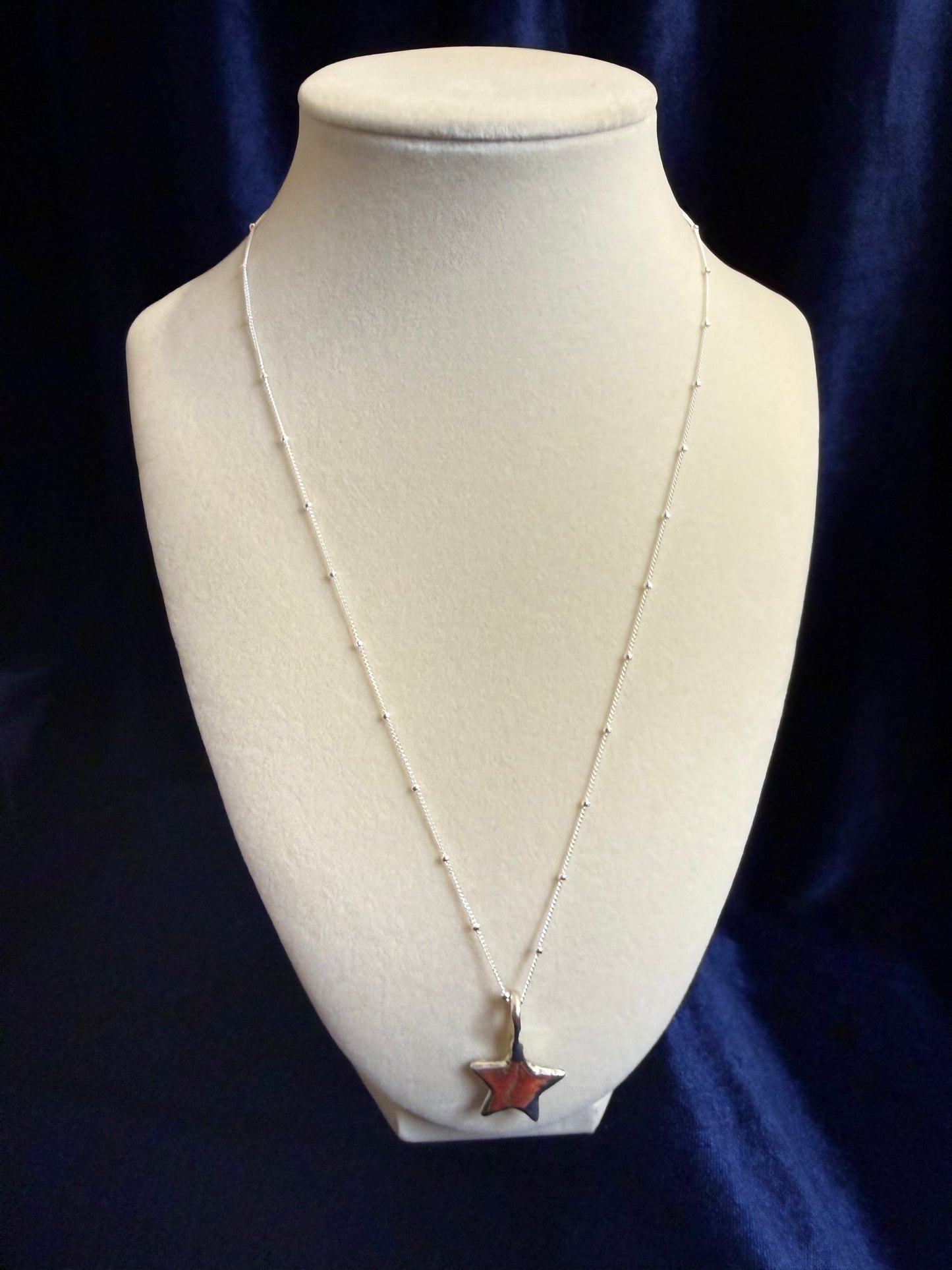 20" Sterling Silver Curb Chain w/ Bead
