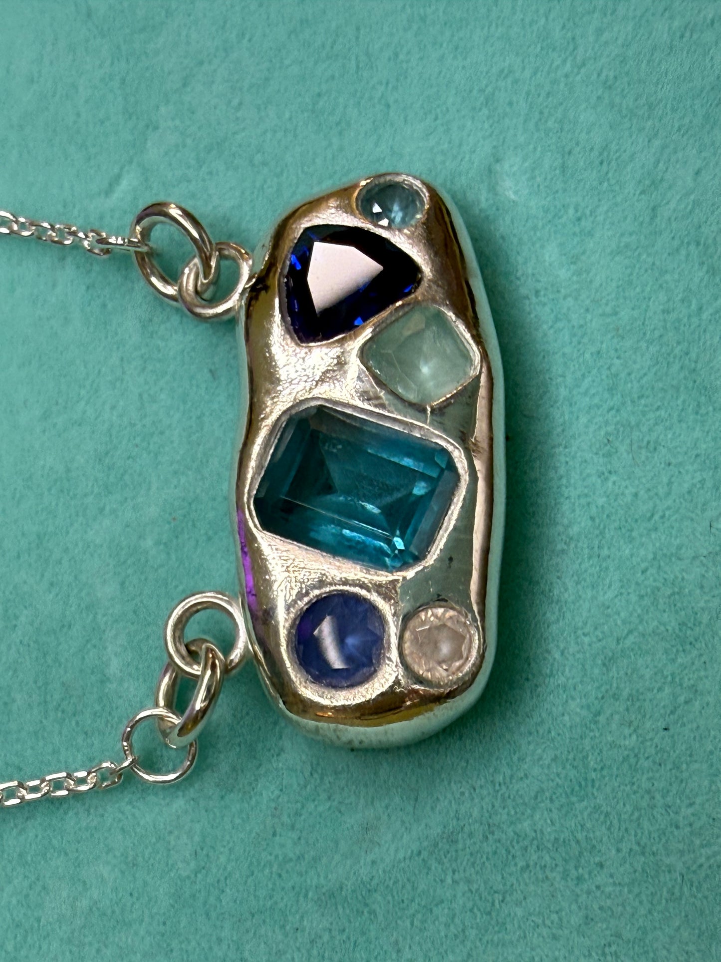 The Confetti Pendant - Indigo