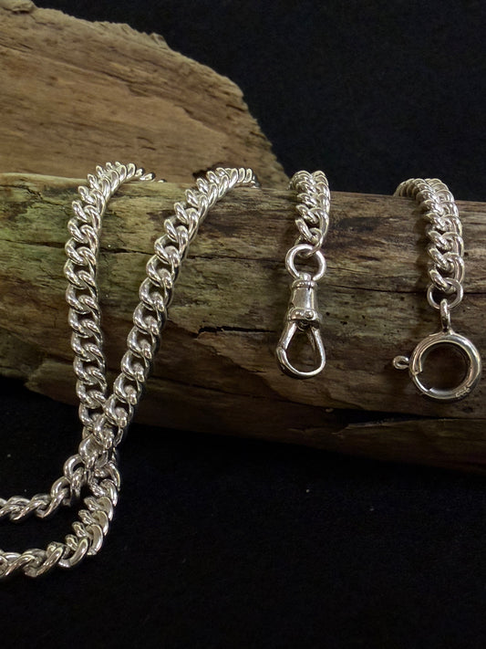 4.9mm Curb Chain (Rounded) Sterling Silver