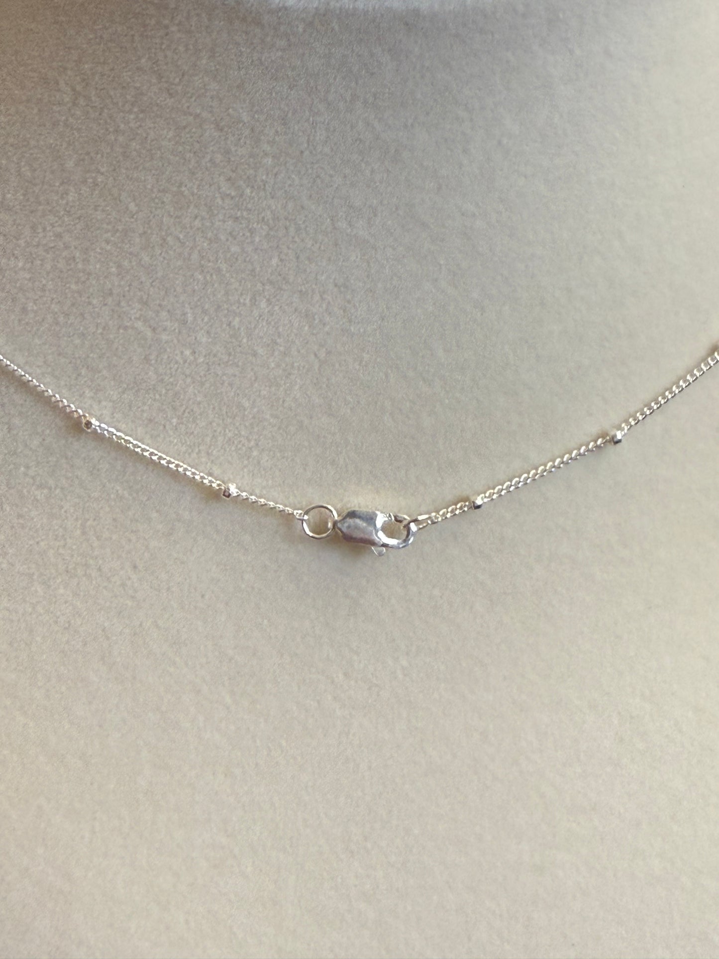 18" Sterling Silver Curb Chain w/ Bead