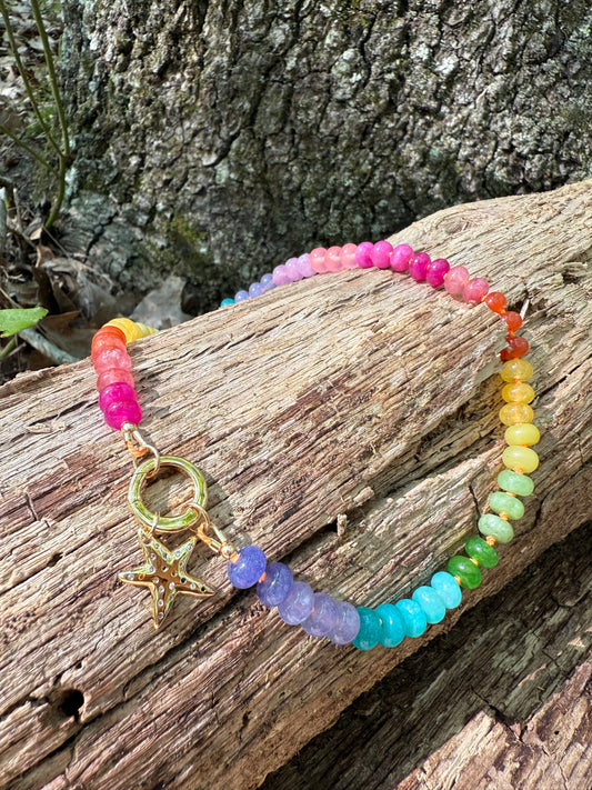 Multi Color CZ Star Charm