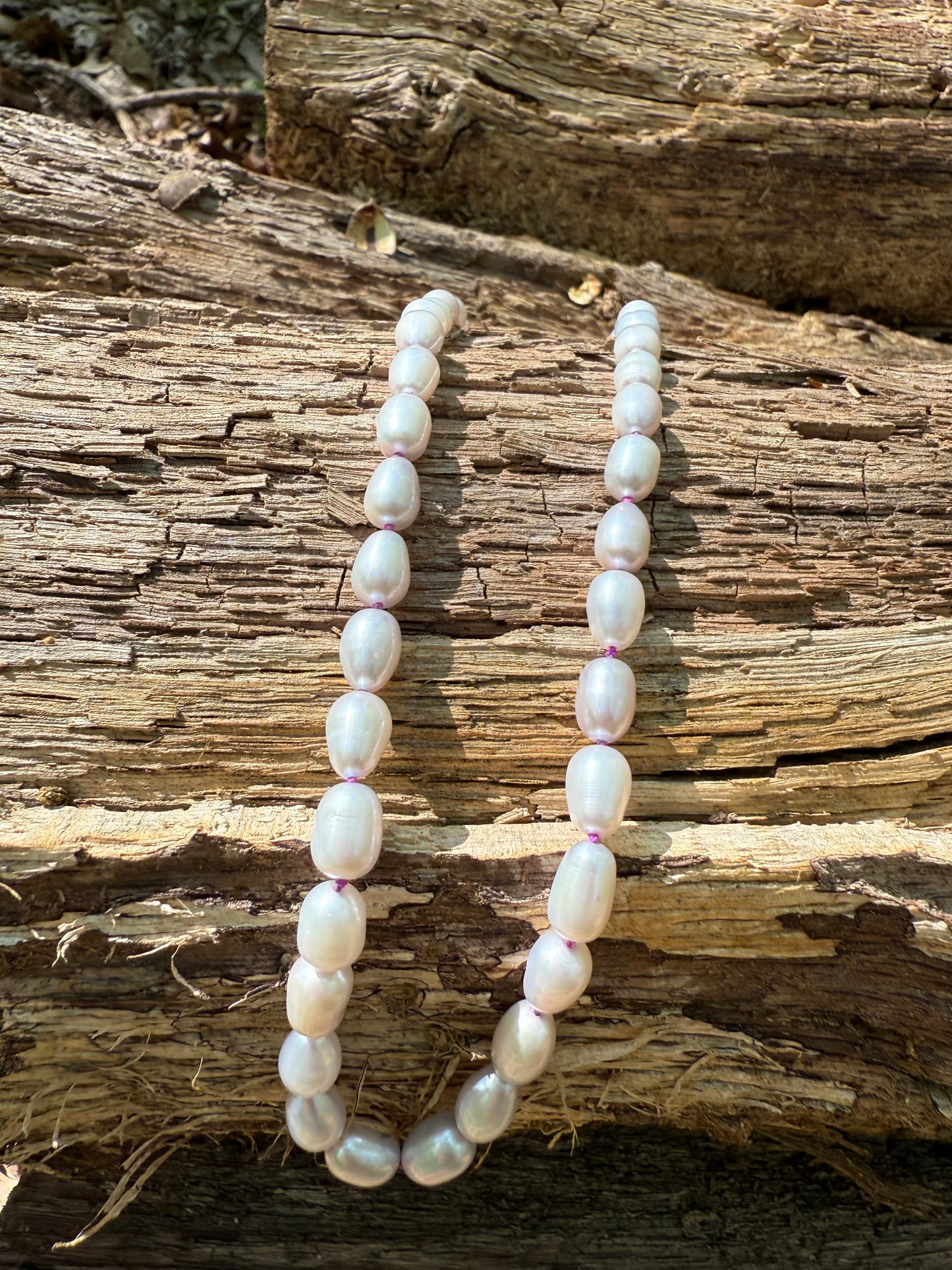 Lavender Rice Pearl Necklace