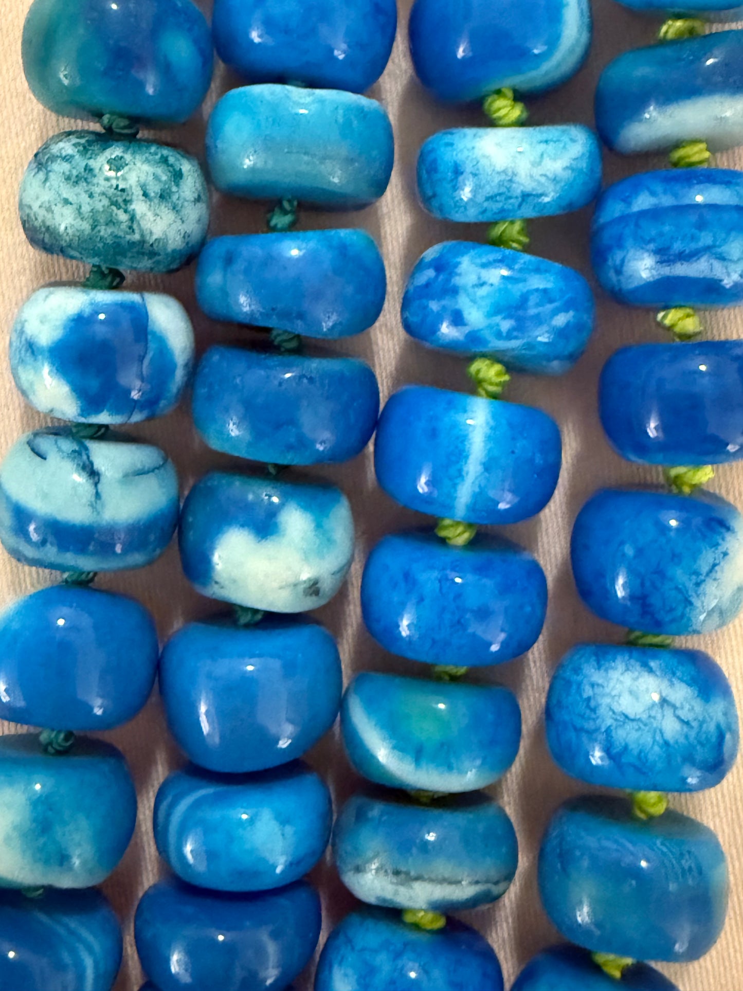 Neon Blue Opal Necklace