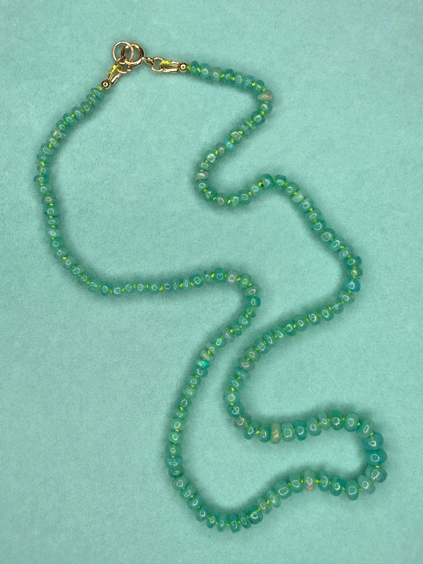 Paraiba Teal Opal Necklace