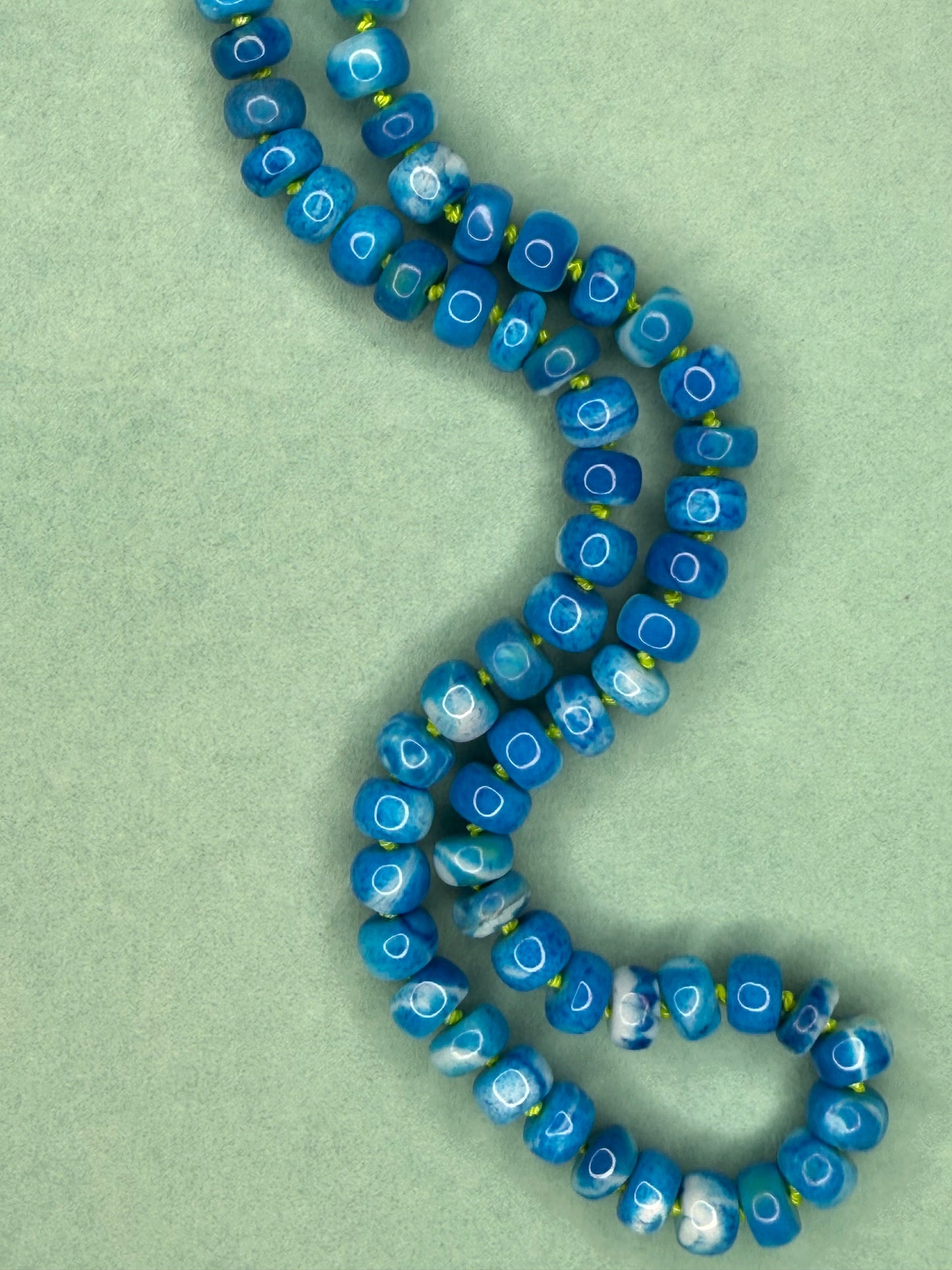 Neon Blue Opal Necklace