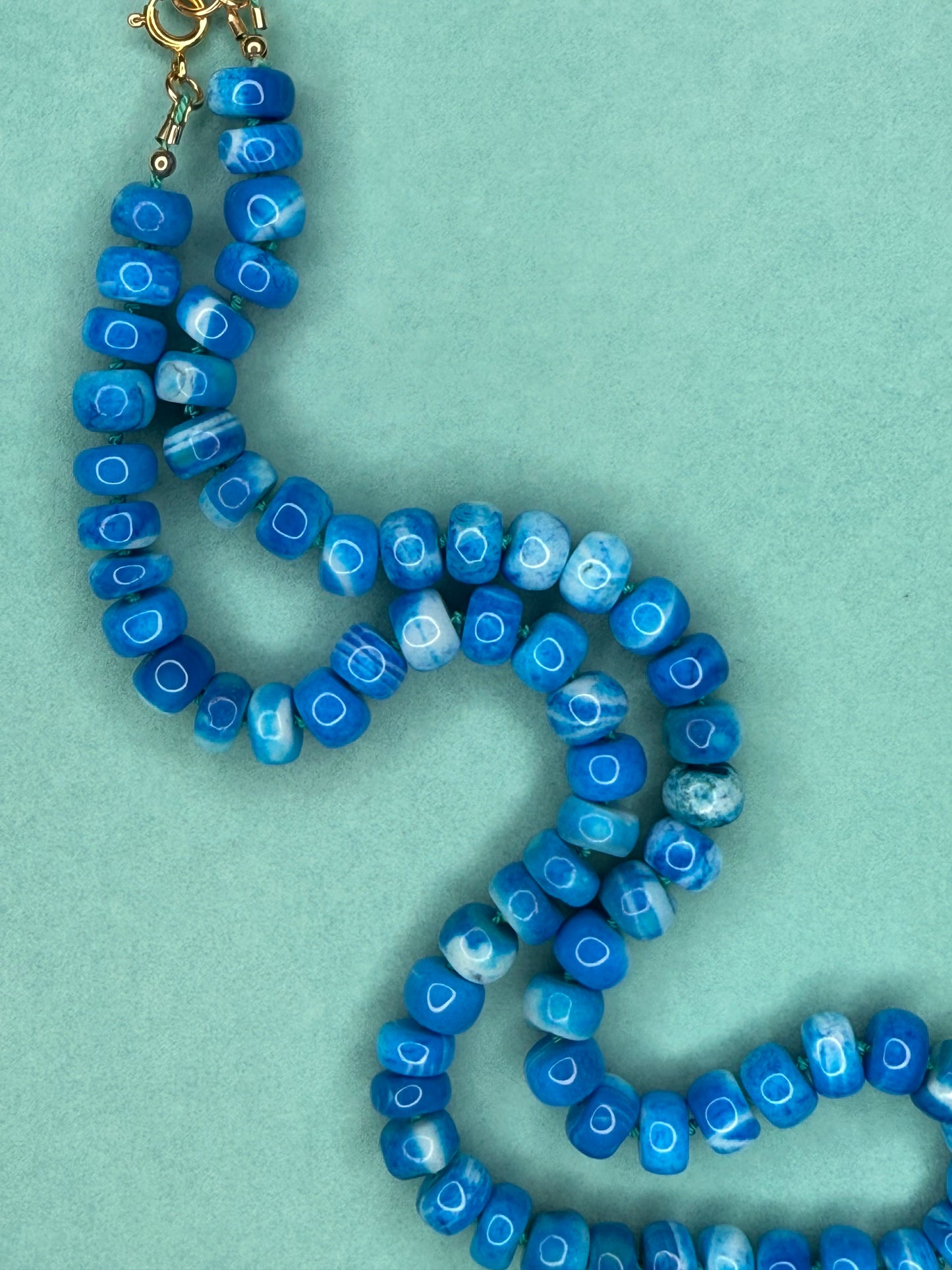 Neon Blue Opal Necklace