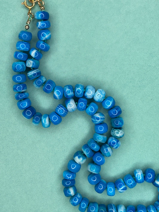 Neon Blue Opal Necklace