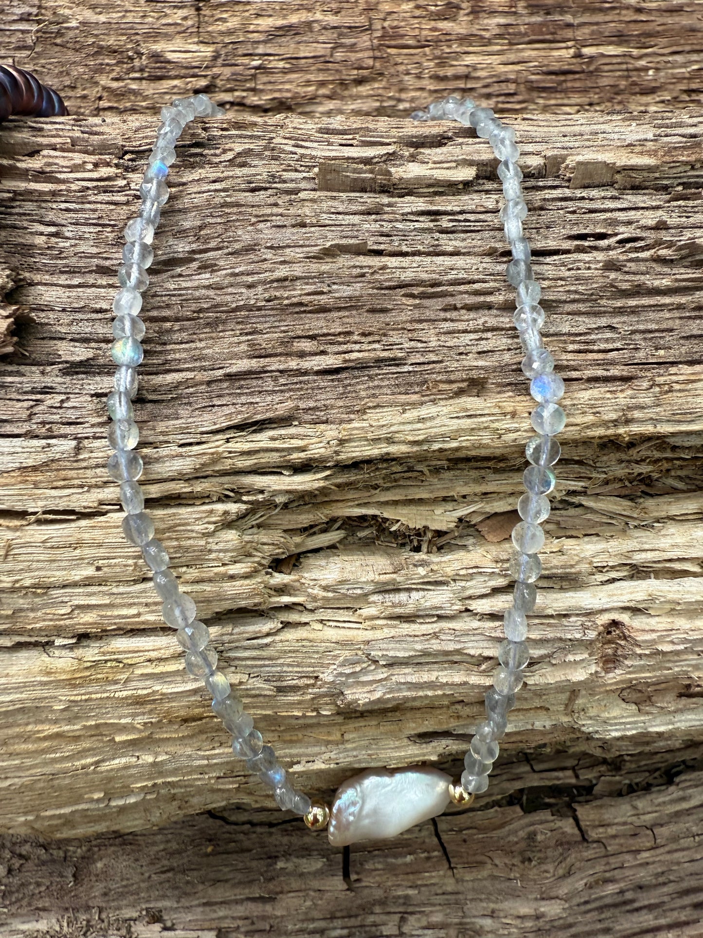 Labradorite Pearl Necklace