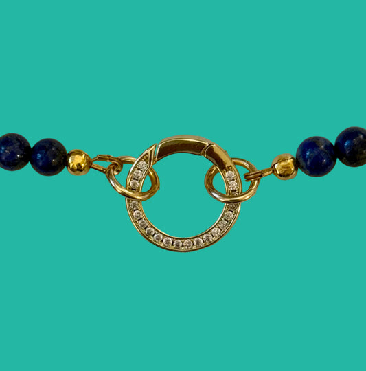 18K Gold Filled CZ Push Clasp