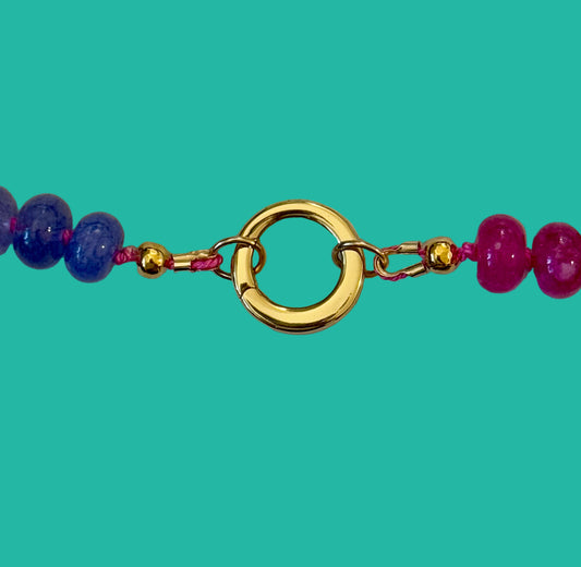 18K Gold Filled Circle Push Clasp