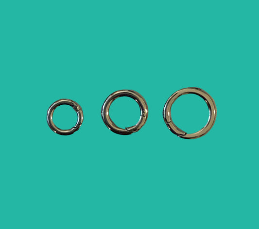 Silver PVD Circle Push Clasp