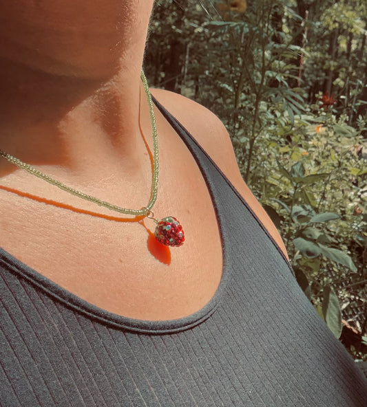 Strawberry Stem Necklace