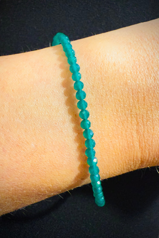 Green Onyx Faceted Bracelet